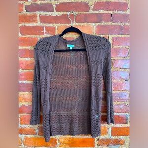 Size XS knitted brown cardigan